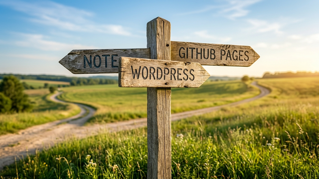 note・WordPress・GitHub Pages比較